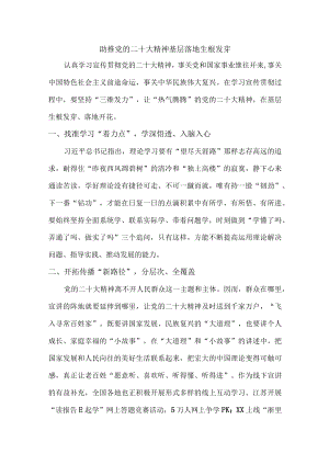 街道卫生院组织助推党的二十大精神基层落地生根发芽.docx