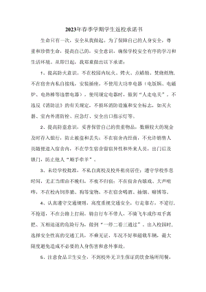 2023年春季学期学生返校承诺书 (范文3篇).docx