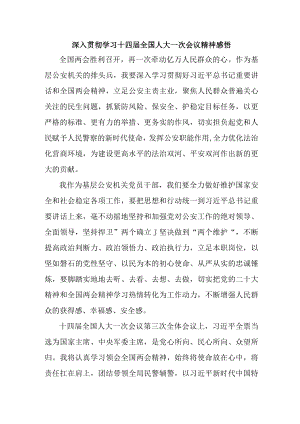 教师深入贯彻学习十四届全国人大一次会议精神感悟合辑五篇.docx