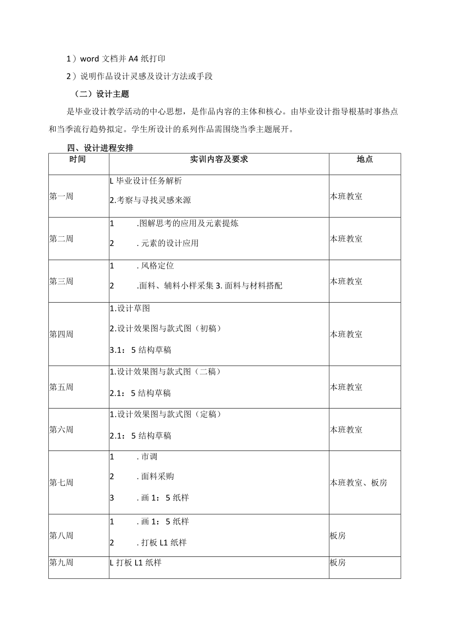 服装设计与工艺专业毕业设计标准.docx_第3页