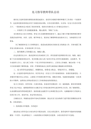 见习指导教师带队总结.docx
