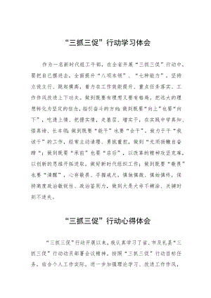 2023党员干部落实“三抓三促”行动心得体会5篇.docx