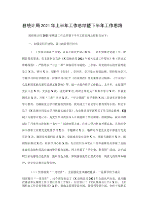 统计系统2021年上半年工作总结.docx