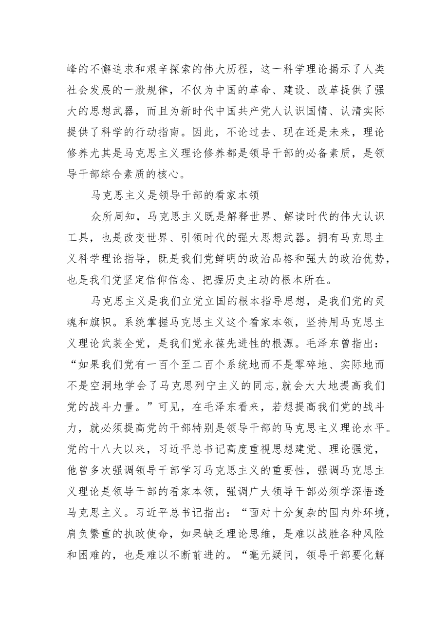 【中心组研讨发言】理论修养是领导干部综合素质的核心.docx_第3页
