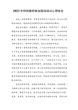 2023年特岗教师参加国培培训心得体会.docx