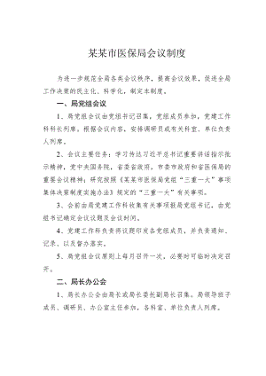 某某市医保局会议制度.docx
