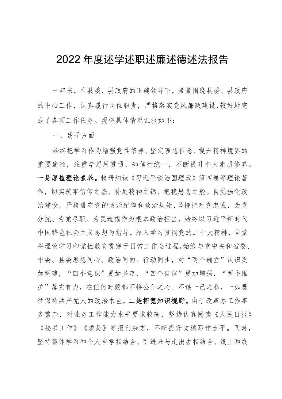 述学述职述廉述德述法报告.docx_第1页