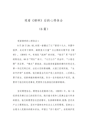 （6篇）观看《榜样》后的心得体会.docx