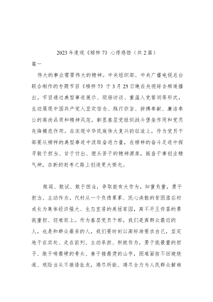 2023年度观《榜样7》心得感悟 (共2篇).docx