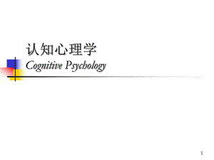 认知心理学总论.ppt