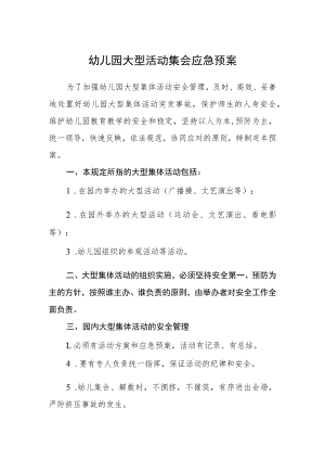 幼儿园大型活动集会应急预案.docx