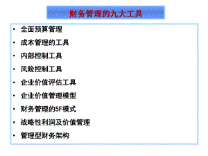 财务管理的九大工具..ppt