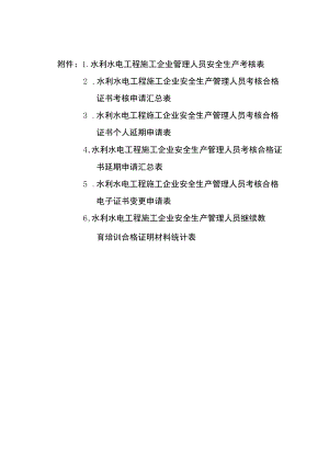 水利水电工程施工企业管理人员安全生产考核表.docx