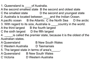 Australia练习题.ppt