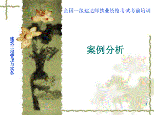 一级建造师案例分析.ppt