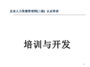 三级人力资源管理师培训与开发.ppt