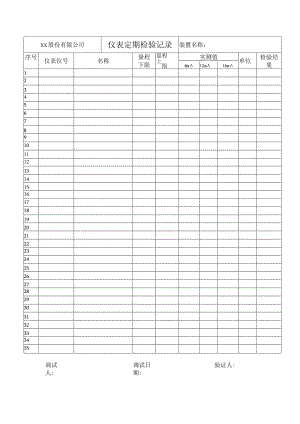 仪表定期检验记录.docx