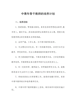 中青年骨干教师的培养计划.docx