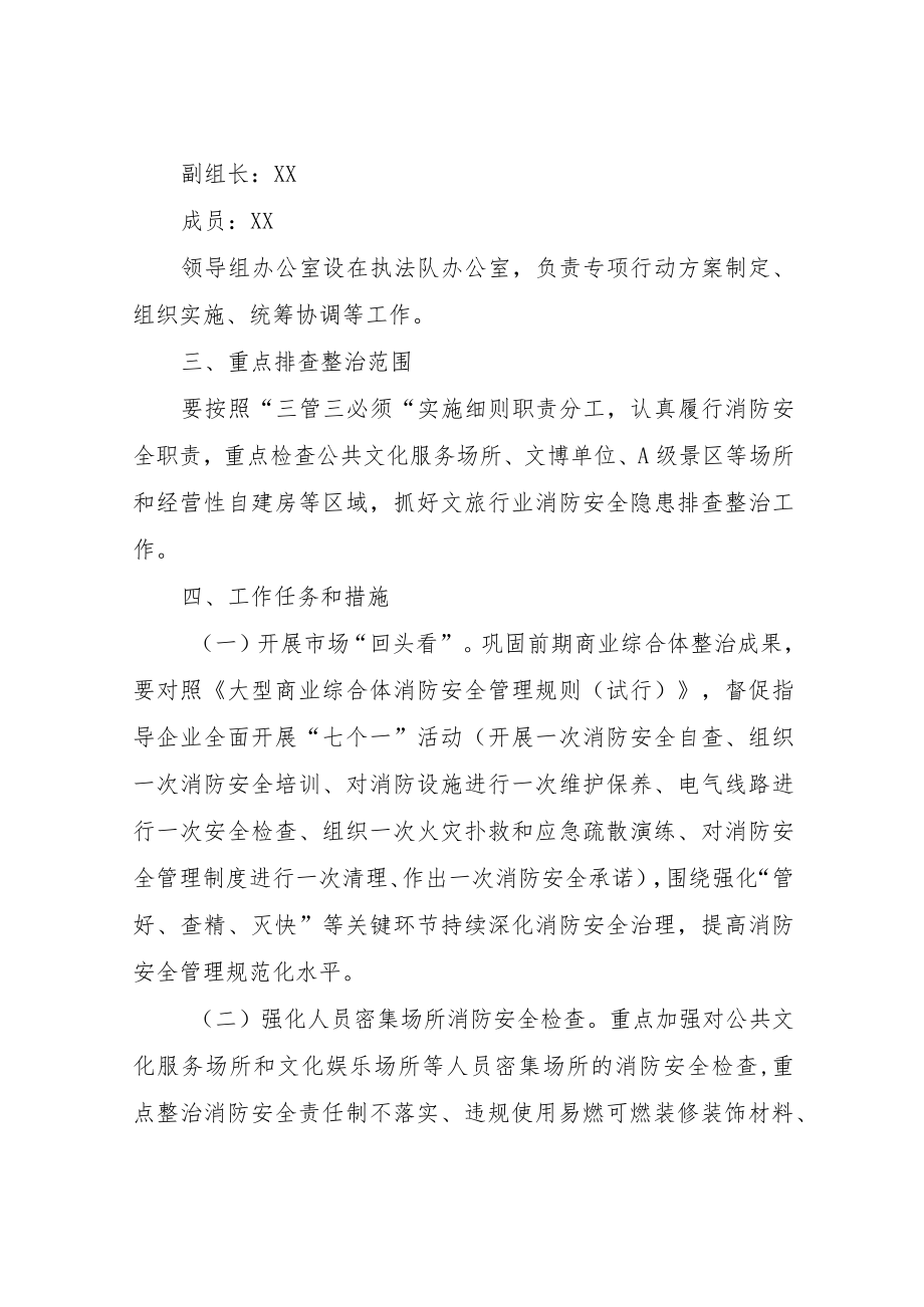 XX县文旅行业消防安全隐患排查整治专项行动实施方案.docx_第2页