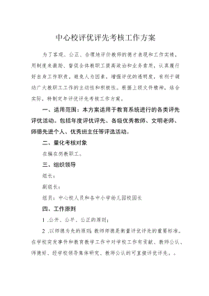 中心校评优评先考核工作方案.docx