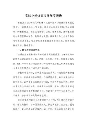 实验小学体育发展年度报告范文.docx