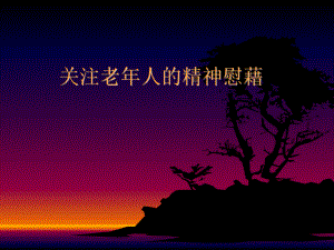 关注老人的精神慰藉(精).ppt