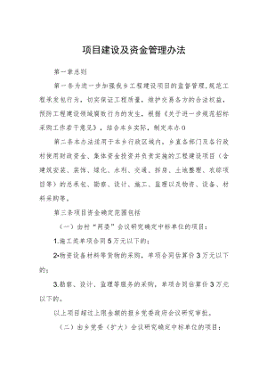 项目建设及资金管理办法.docx