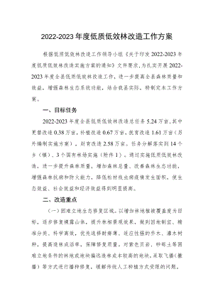 2022-2023年度低质低效林改造工作方案.docx