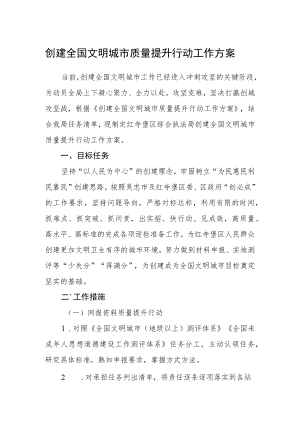 创建全国文明城市质量提升行动工作方案.docx