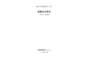 XX大提升工程测量技术报告.docx