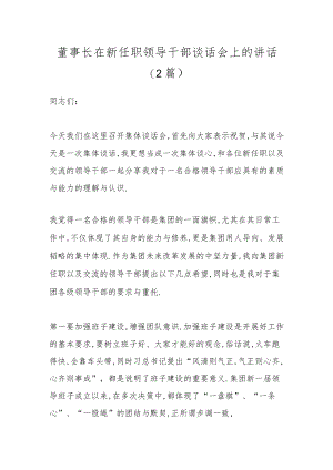（2篇）董事长在新任职领导干部谈话会上的讲话.docx