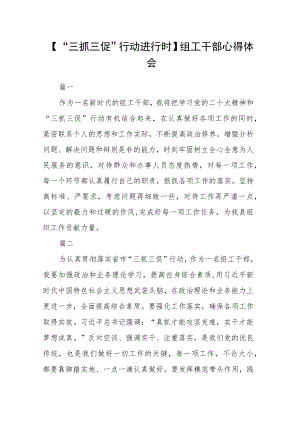 【“三抓三促”行动进行时】组工干部心得体会2篇.docx