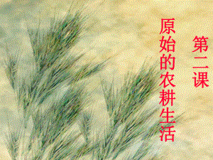 第二课原始的农耕生活l706精品教育.ppt