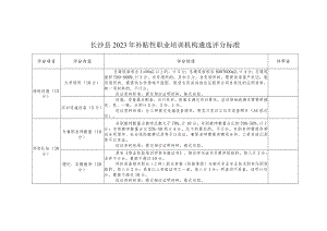 长沙县2023年补贴性职业培训机构遴选评分标准.docx