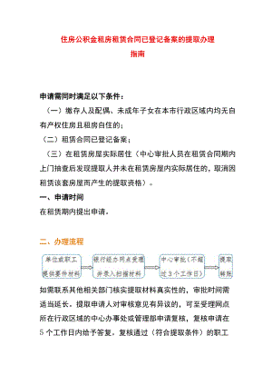 住房公积金租房租赁合同已登记备案的提取办理指南.docx