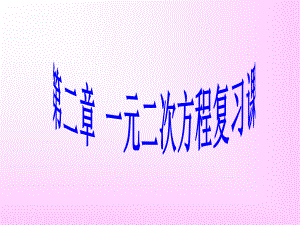 第二章一元二次方程复习课件精品教育.ppt