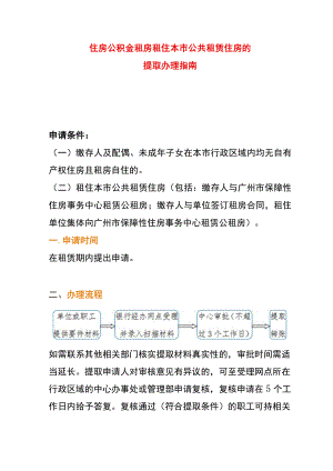 住房公积金租房租住本市公共租赁住房的提取办理指南.docx