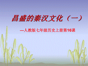 第十六课昌盛的秦汉文化一精品教育.ppt