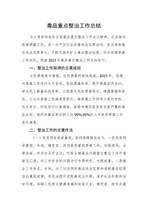 毒品重点整治工作总结.docx