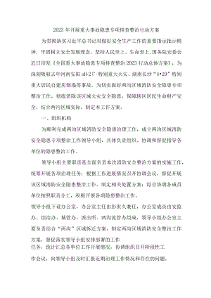 2023年城区应急管理局开展重大事故隐患排查整治行动实施方案 （6份）.docx