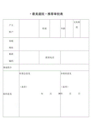 “最美庭院”推荐审批表.docx