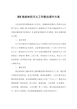 XX镇森林防灭火工作整改提升方案.docx