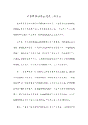 产学研战略平台建设心得体会.docx