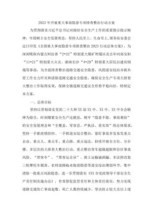 2023年学校开展重大事故隐患排查整治行动方案 （汇编6份）.docx