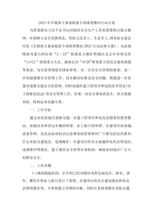 2023年乡镇开展重大事故隐患排查整治行动实施方案 （合计7份）.docx