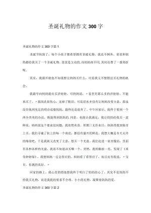 圣诞礼物的作文300字.docx