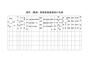 城市（集镇）困难家庭普查统计名册.docx