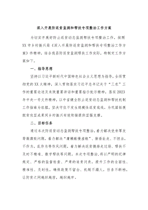 深入开展防返贫监测和帮扶专项整治工作方案.docx