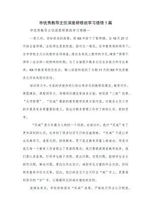 市优秀教导主任深度研修班学习感悟5篇.docx