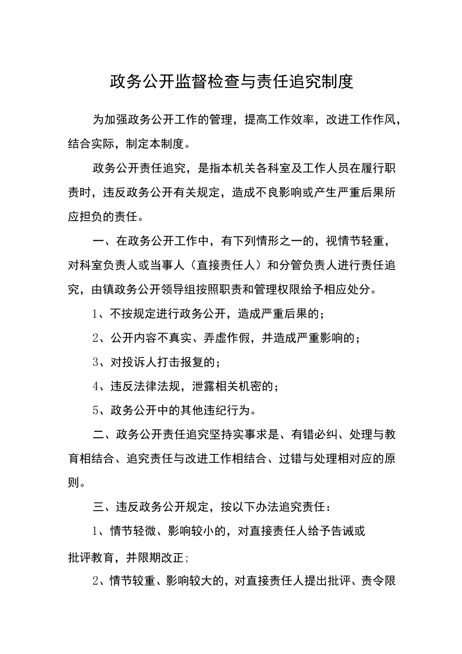 政务公开监督检查与责任追究制度.docx_第1页